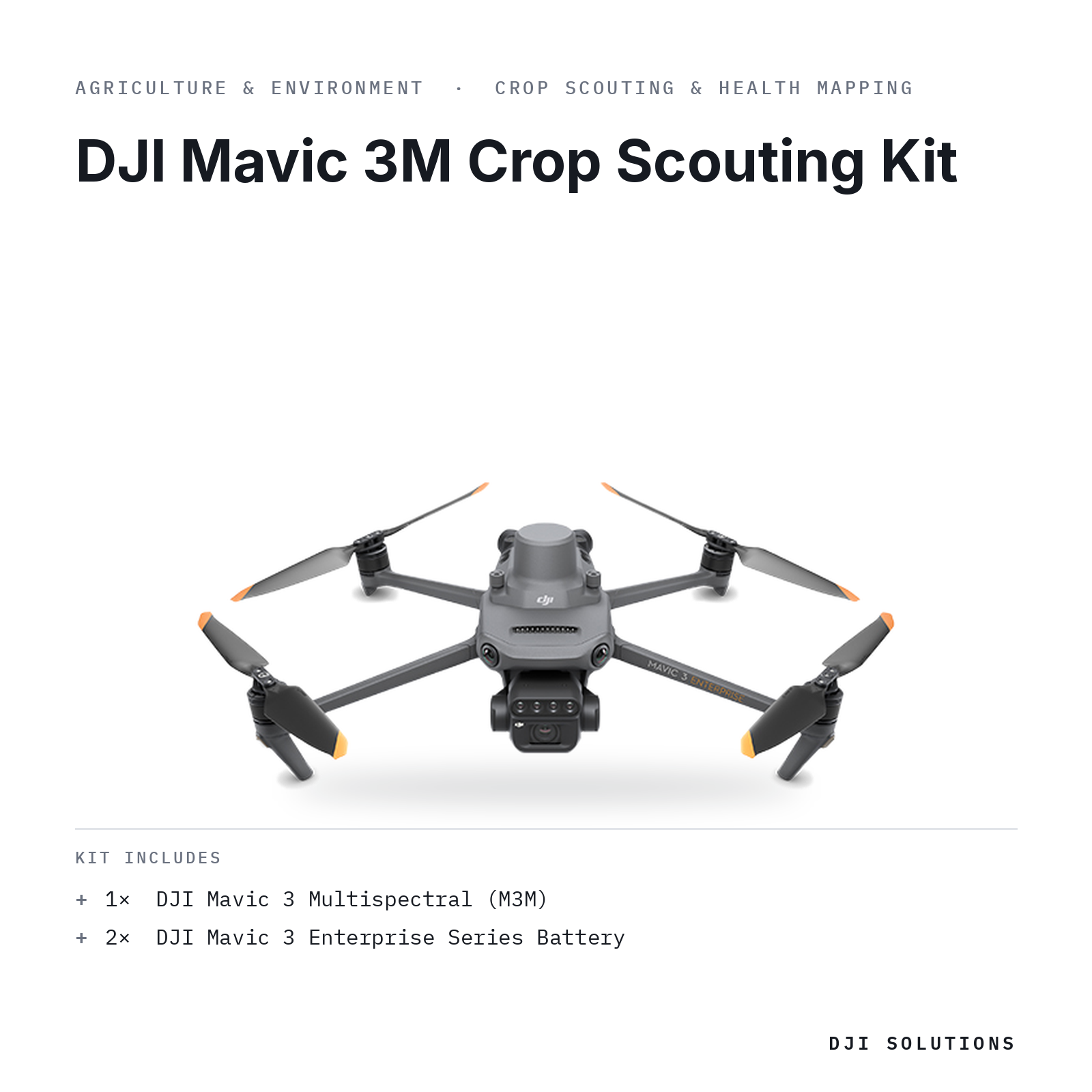 DJI Mavic 3M Crop Scouting Kit — kit contents graphic